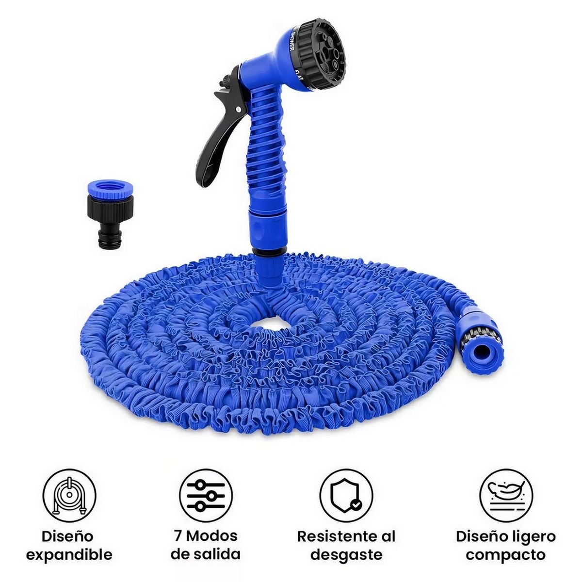 GENERICO - Manguera Expandible 15 Metros Flexible Aspersor Multiusos