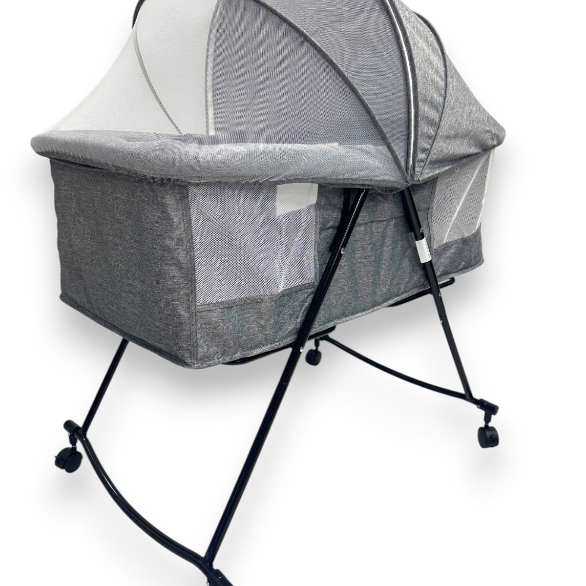 KIDSHOP - Corral Cuna Mecedora Para Bebé Portátil C118 Gris