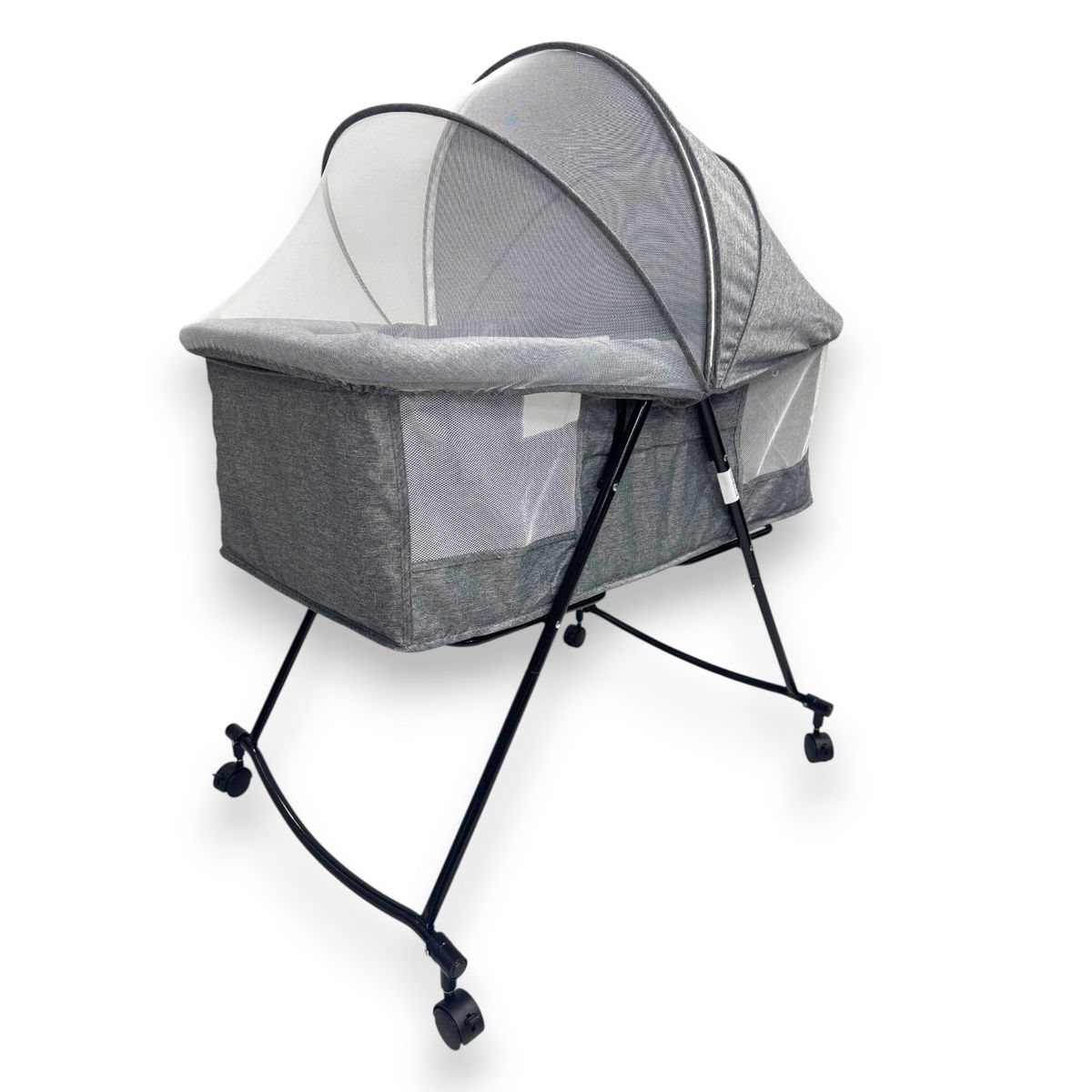 KIDSHOP - Corral Cuna Mecedora Para Bebé Portátil C118 Gris