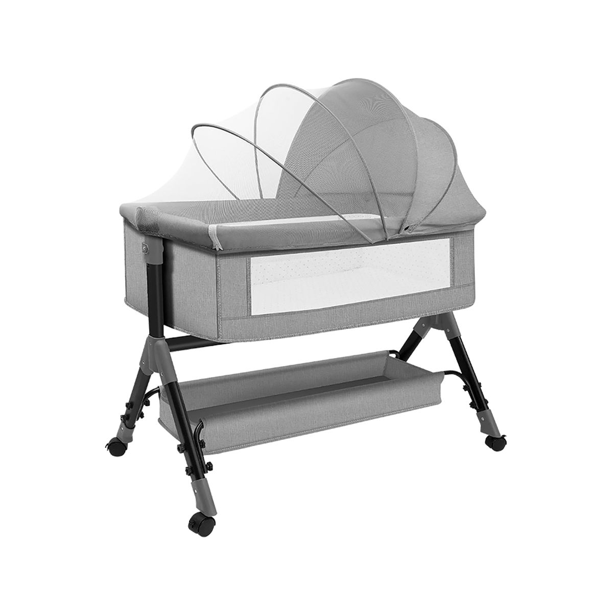 STAY ELIT - CUNA MOISÉS PARA BEBÉ CON MOSQUITERO COLOR GRIS