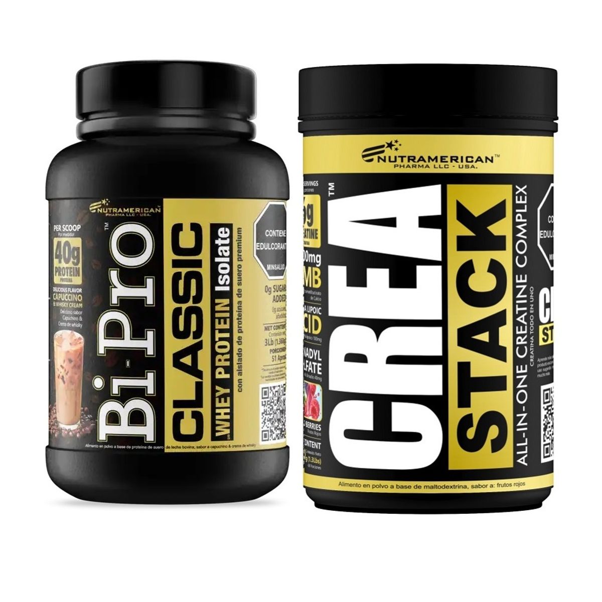 MEGAPLEX - Combo Proteina Bipro Capuchino 3 lb+Creatina Crea Stack 1.3 LB