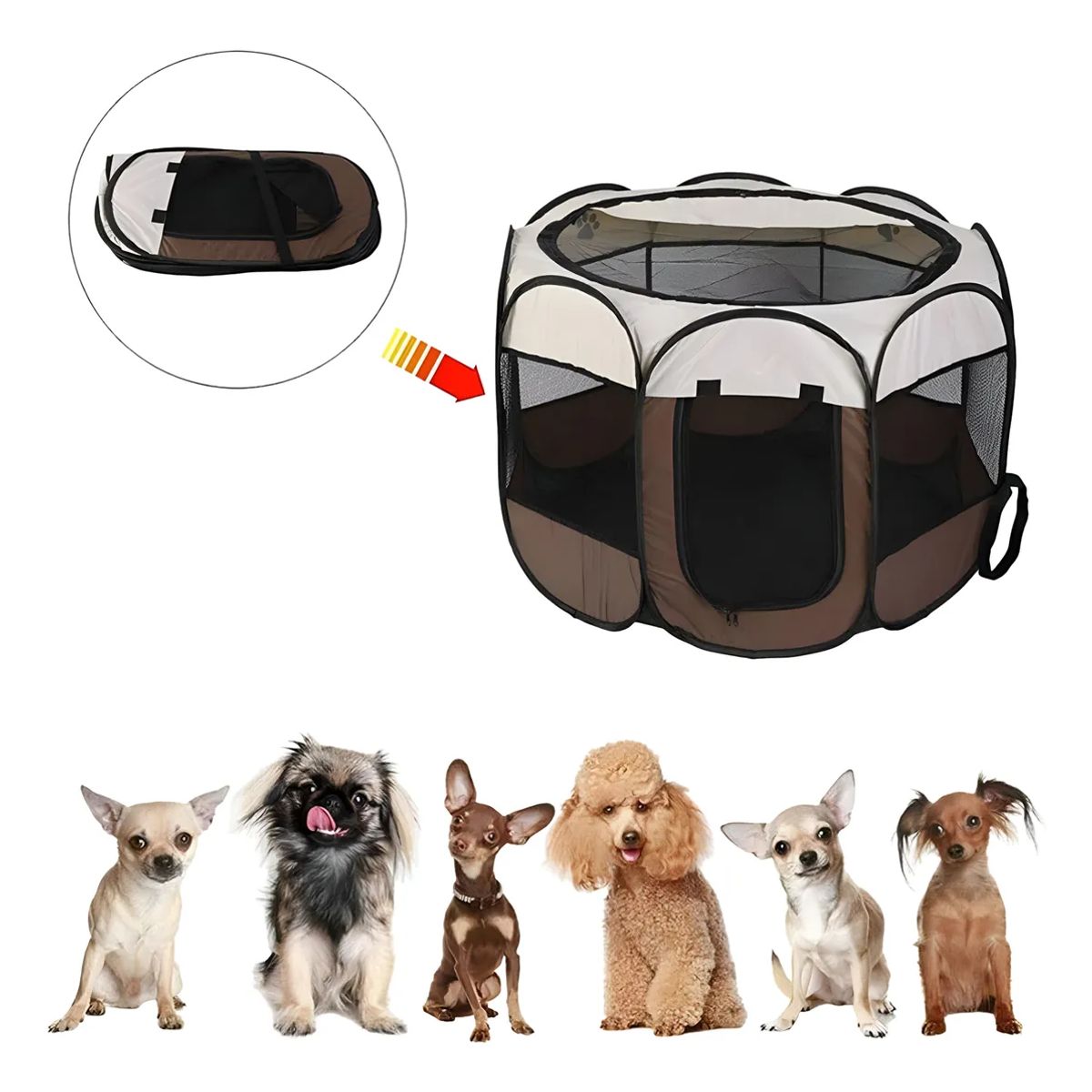 GENERICO - Corral Malla Plegable Mascotas Parque Portátil Perros Gatos