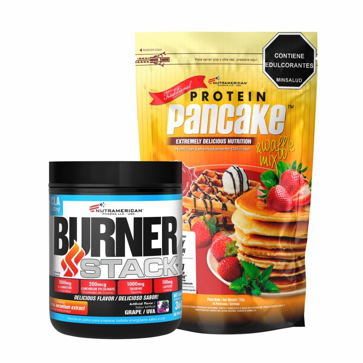 MEGAPLEX - Combo Burner Stack Reductor de Grasa + Pancake Tradicional 1.65 LB