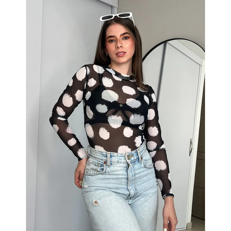 AMAWI - Body Mesh Ramona Malla Polka Dots