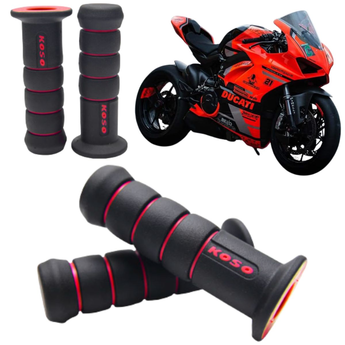 GENERICO - Mangos manillares grips koso racing moto lujos accesorios