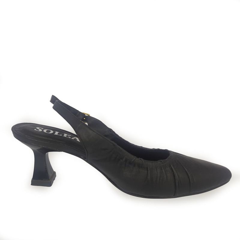 GENERICO - Tacones  para mujeres elegantes en cuero negro