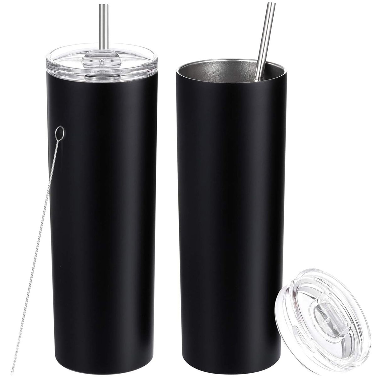 ONE PIXEL - Vaso Termico Con Aislamiento De Acero Inoxidable Con Tapa Y Pajita