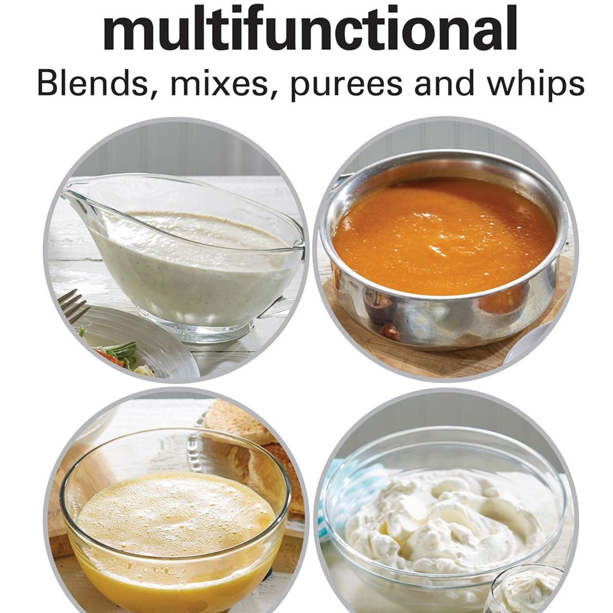 HAMILTON BEACH - Batidora de Inmersión 2 Velocidades Blanca