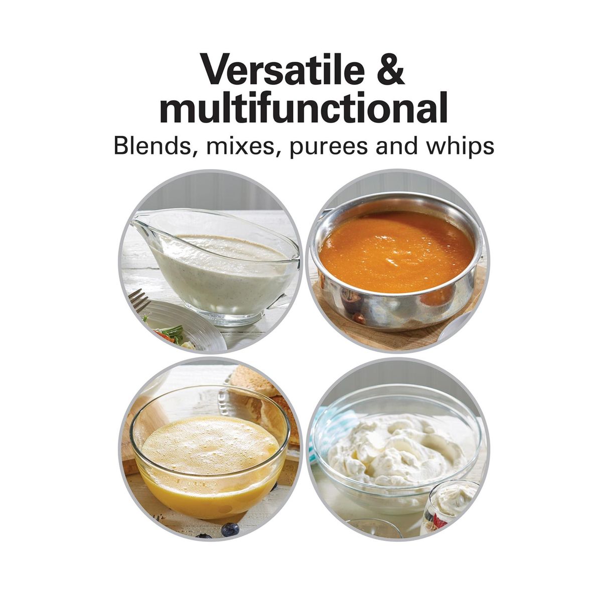 HAMILTON BEACH - Batidora de Inmersión 2 Velocidades Blanca