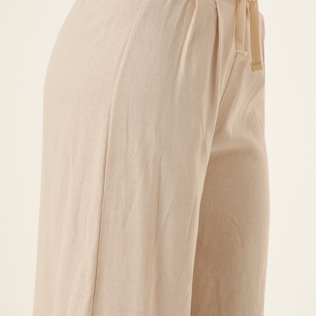 BELIFE - Pantalón amplio arena para mujer