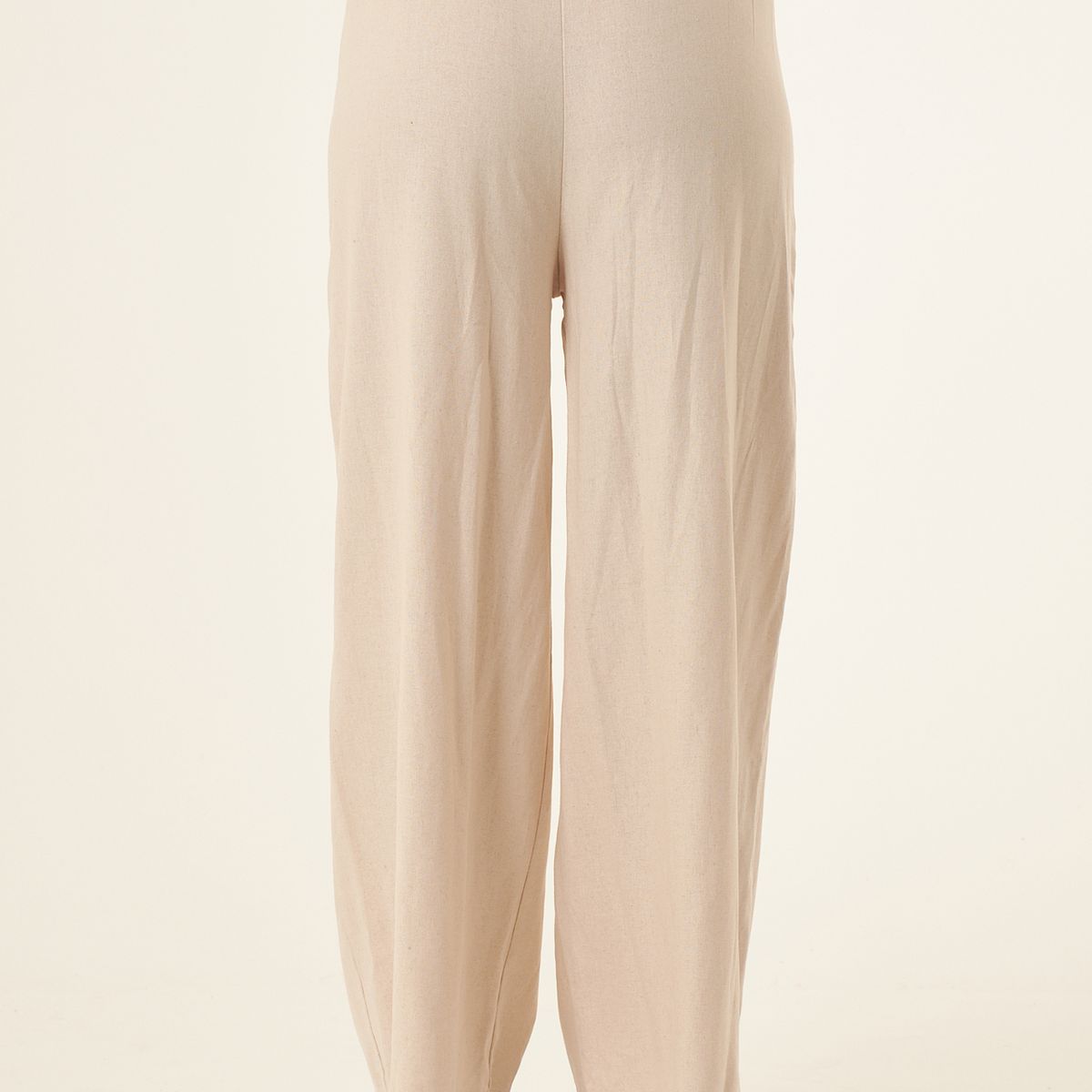 BELIFE - Pantalón amplio arena para mujer