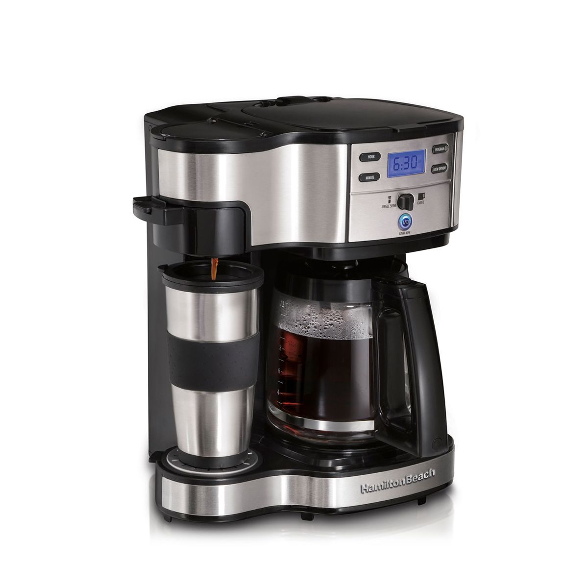 HAMILTON BEACH - Cafetera programable de 2 vías, negra Hamilton Beach