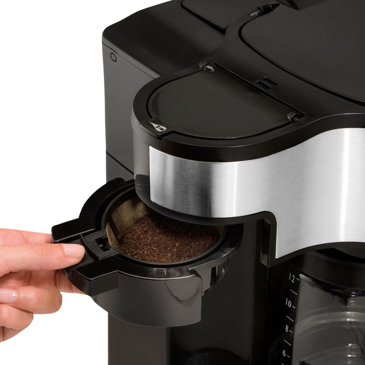 HAMILTON BEACH - Cafetera programable de 2 vías, negra Hamilton Beach