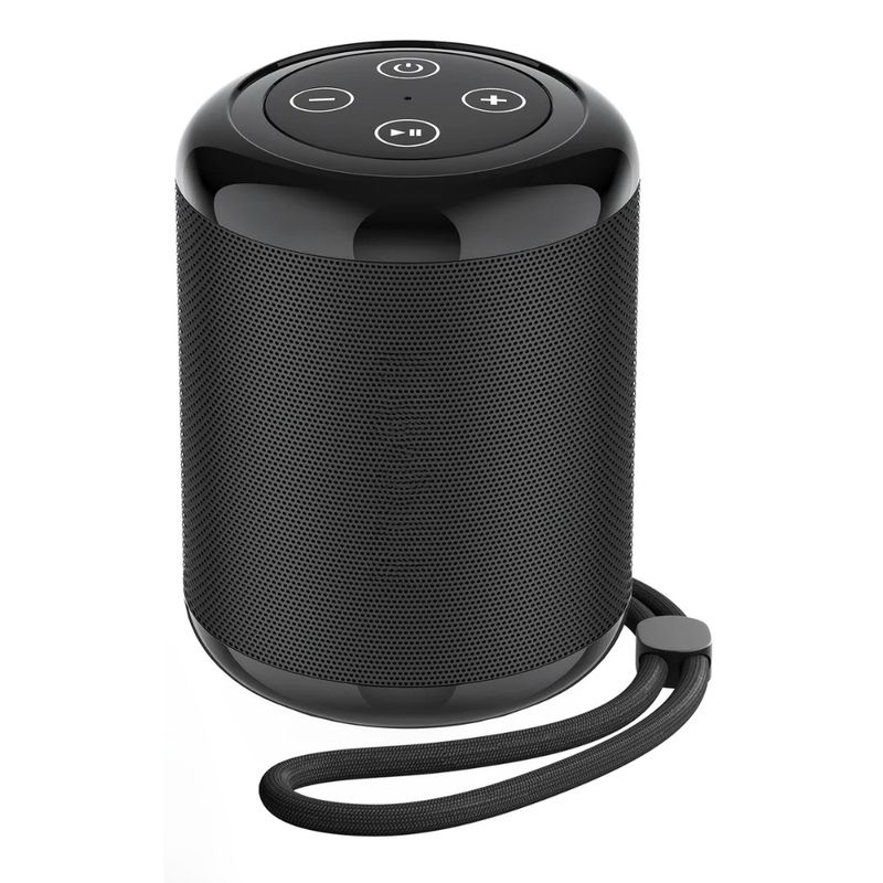 DANKI - Parlante Portatil Bluetooth Entradas USB TF AUX Carga Tipo C Negro