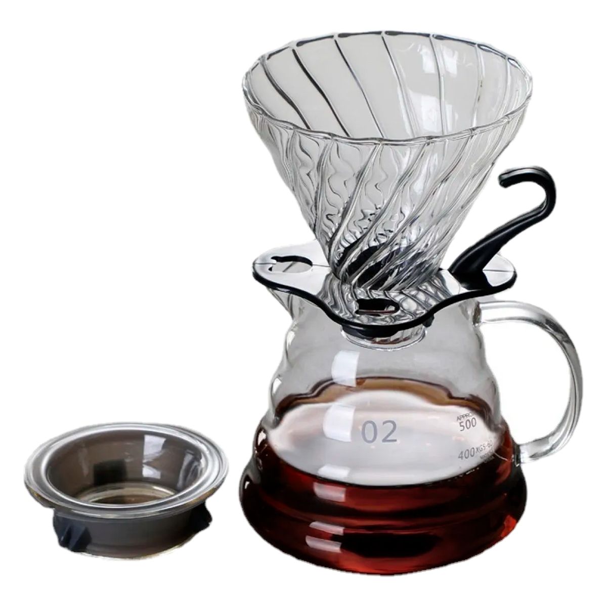 VITTORIA - Set x5 Cafetera Lujo Vertido Café V60 Grinder Acero 40 Filtros