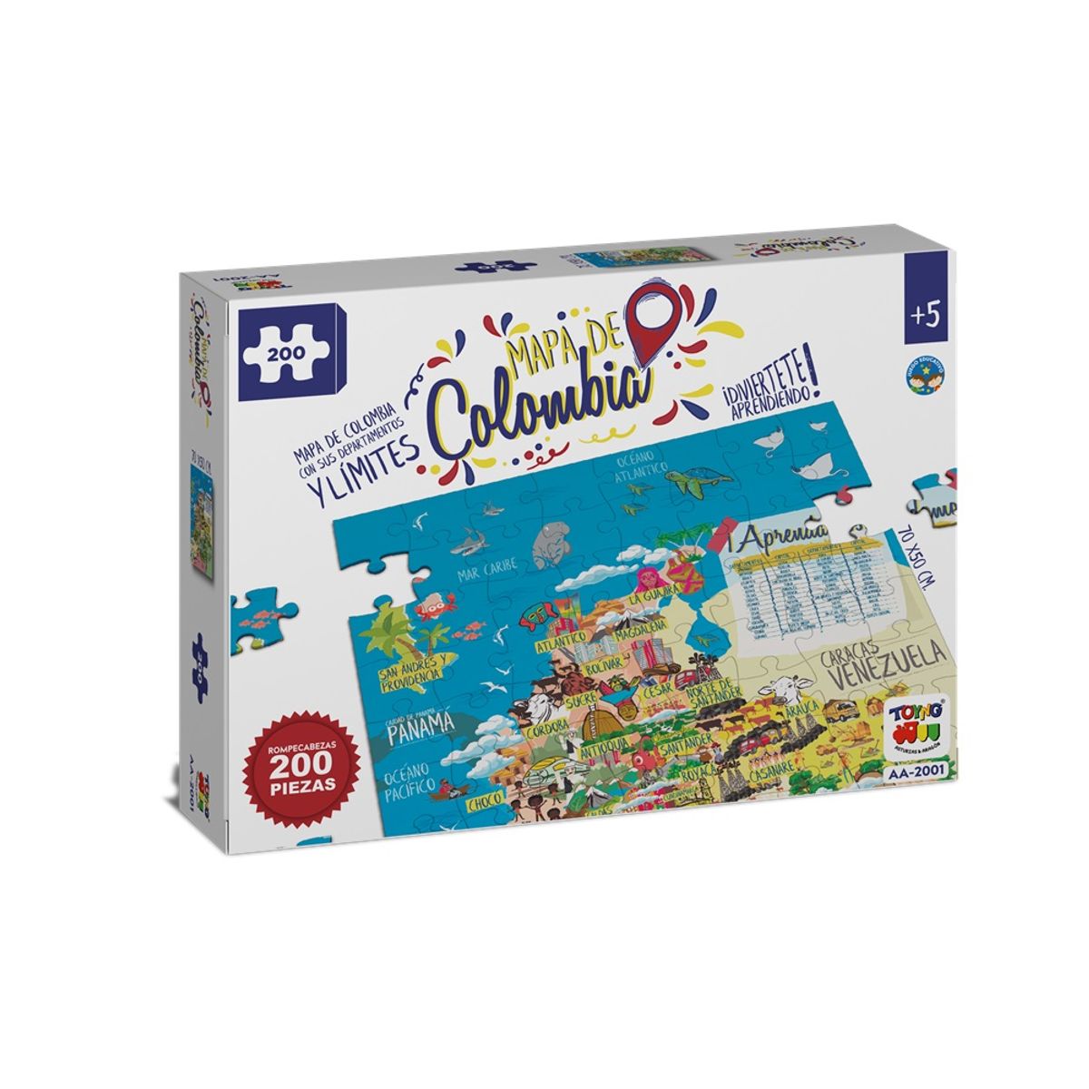 TOYNG - ROMPECABEZAS MAPA DE COLOMBIA ROMPECABEZAS MAPA DE COLOMBIA