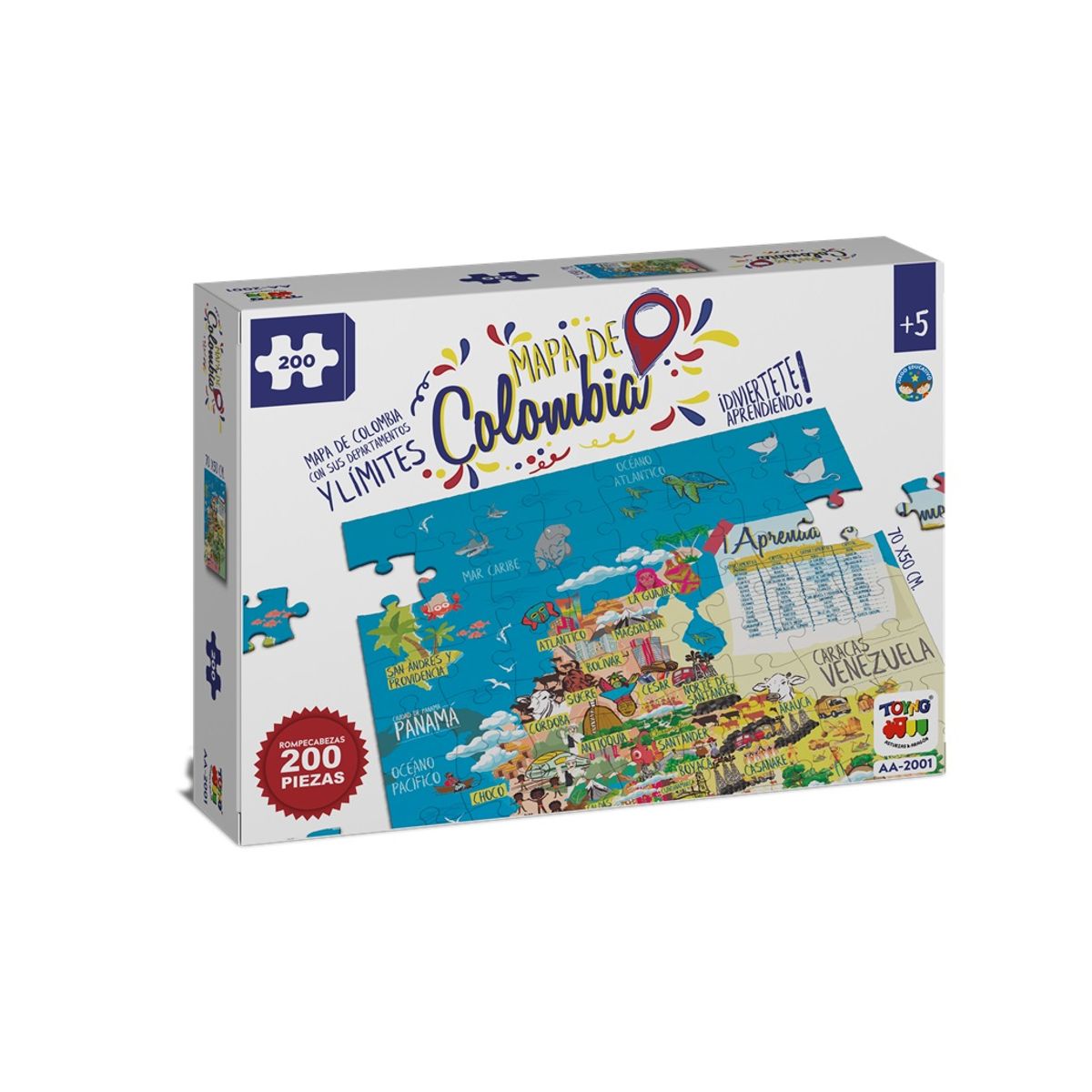 TOYNG - ROMPECABEZAS MAPA DE COLOMBIA ROMPECABEZAS MAPA DE COLOMBIA