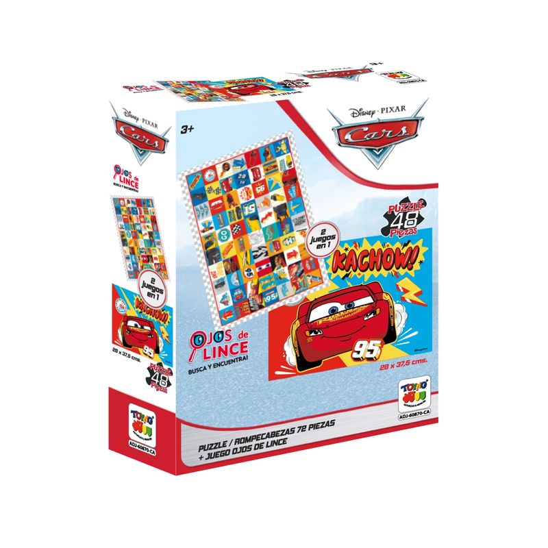 CARS - JUEGOS DE MESA 2 EN 1 48 + OJOS DE LINCE 70 PZ CARS