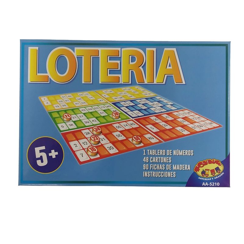 TOYNG - JUEGOS DE MESA 48 CARTONES FICHAS DE MADERA