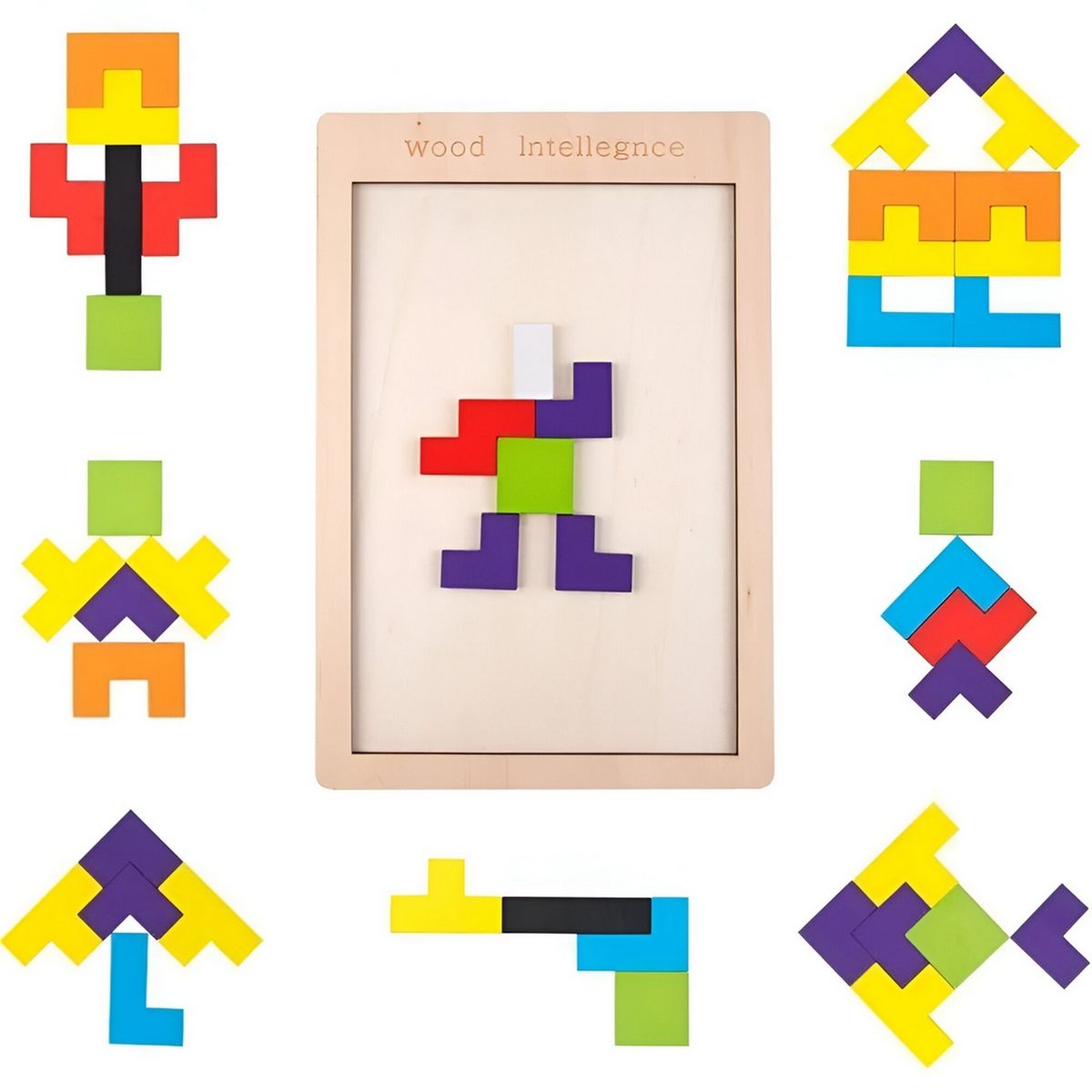 GENERICO - Juego De Mesa Encastre Figura Geometrica Aprendizaje Tagram