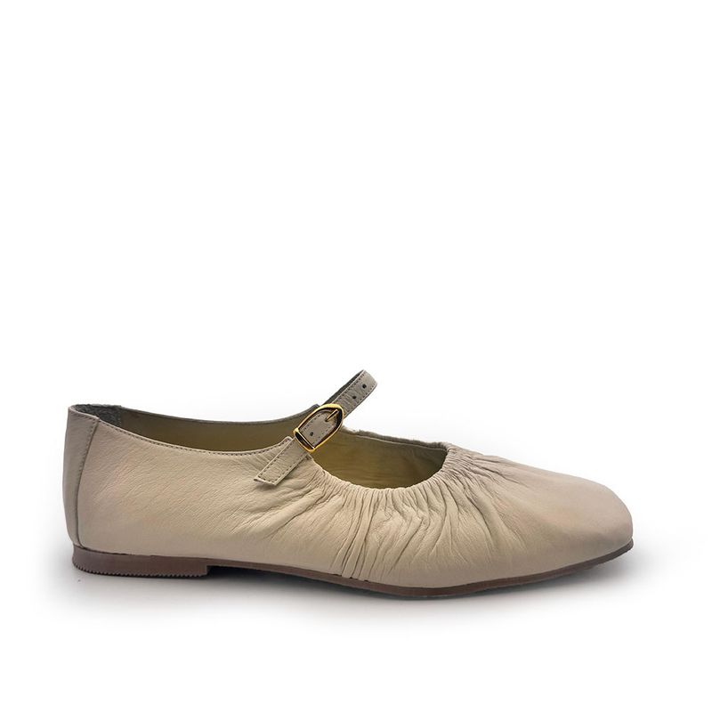 GENERICO - Baletas para mujer elegante en cuero beige