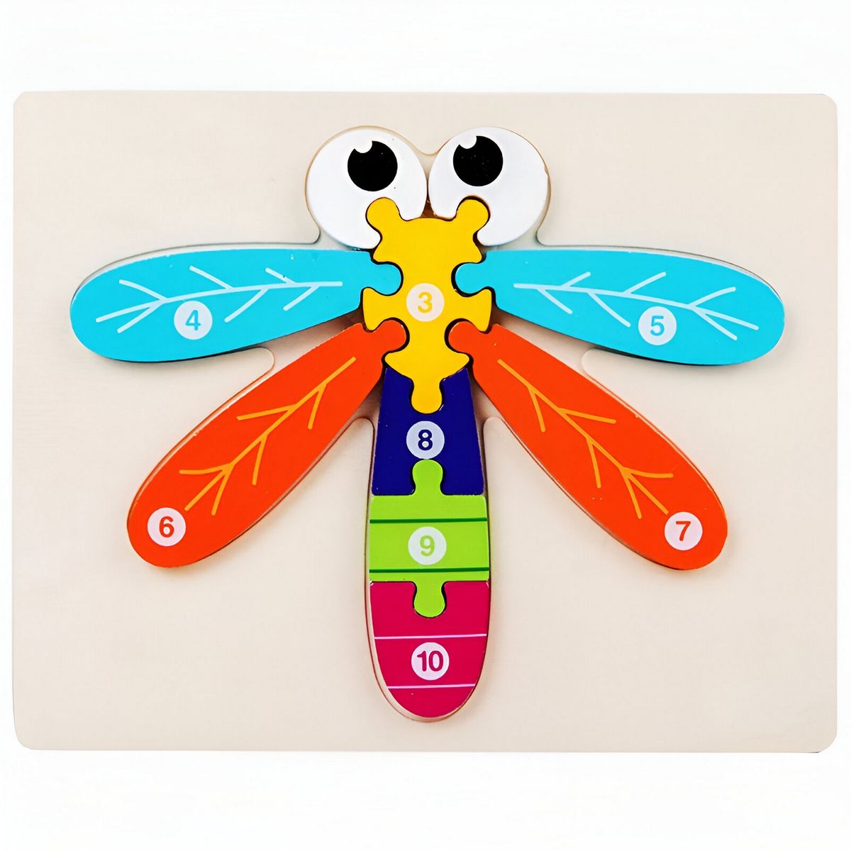 GENERICO - Rompecabezas De Madera Figuras Numero Juguete Interactivo
