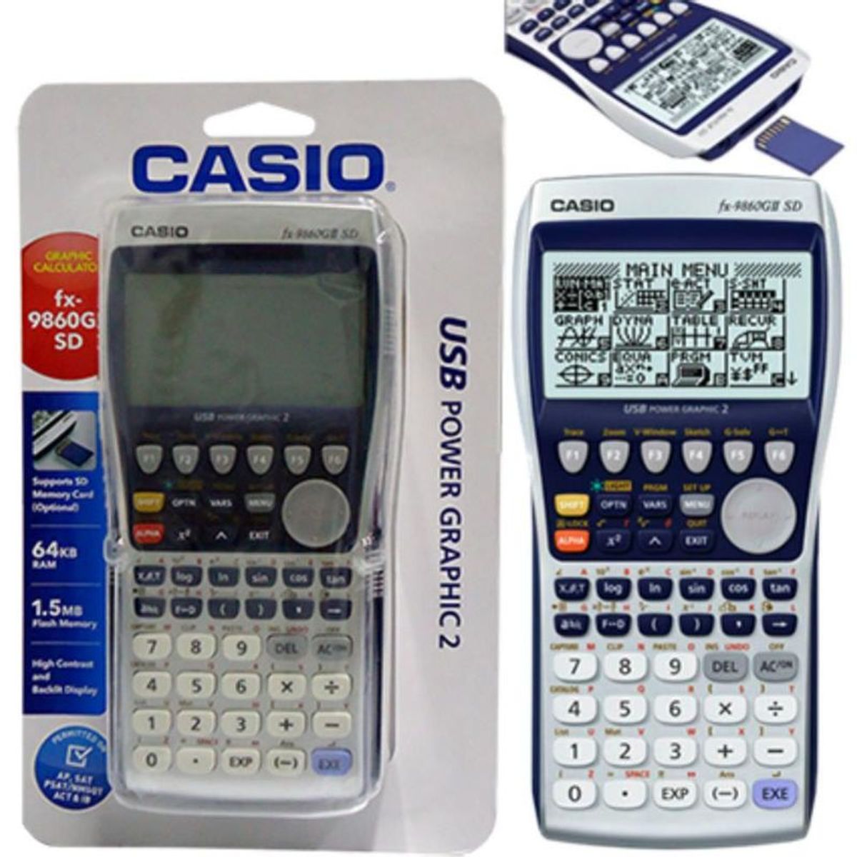 CASIO - CALCULADORA GRAFICADORA CASIO FX-9860GII SD