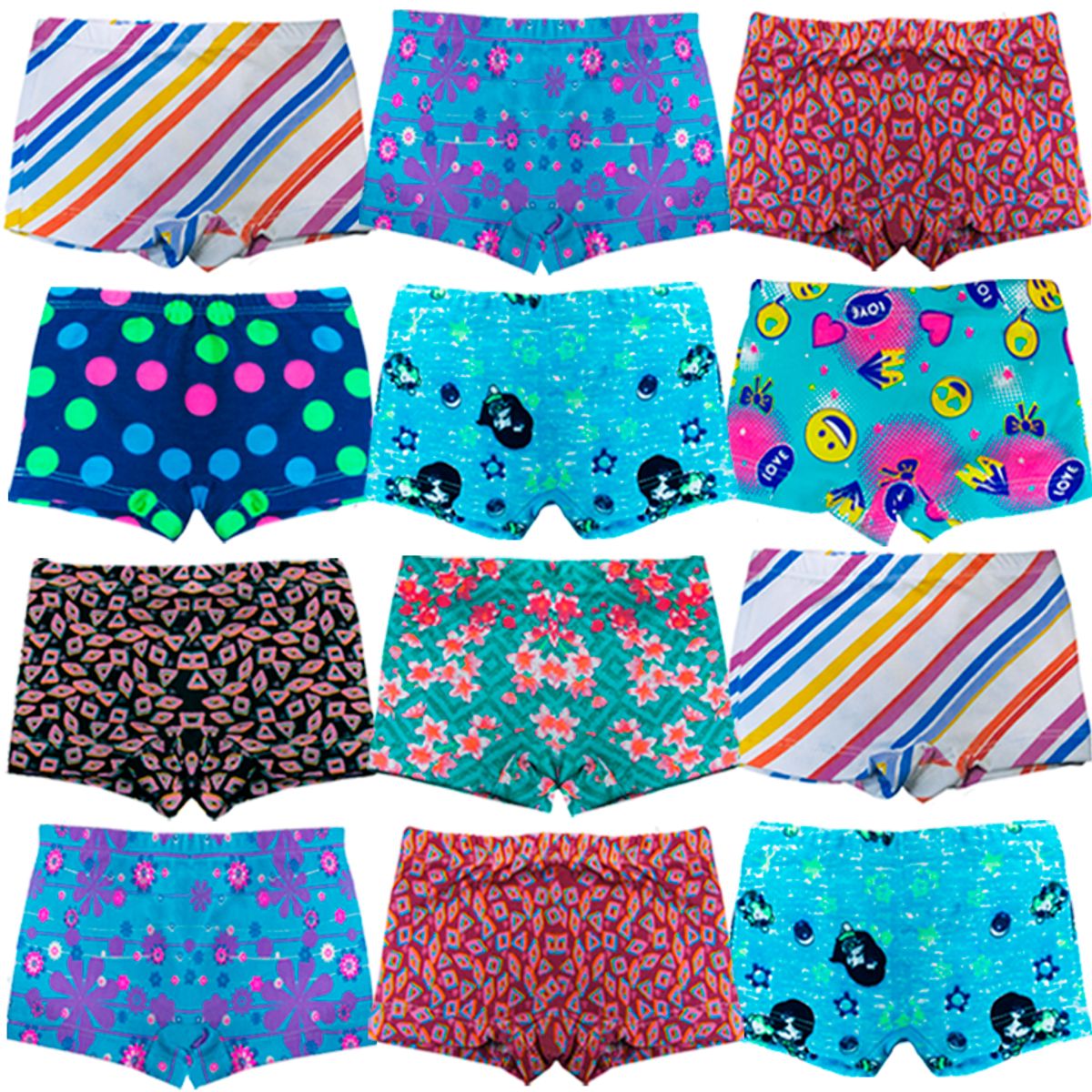 BABY KDS - Set x12 boxer cachetero ropa interior niña  bebe