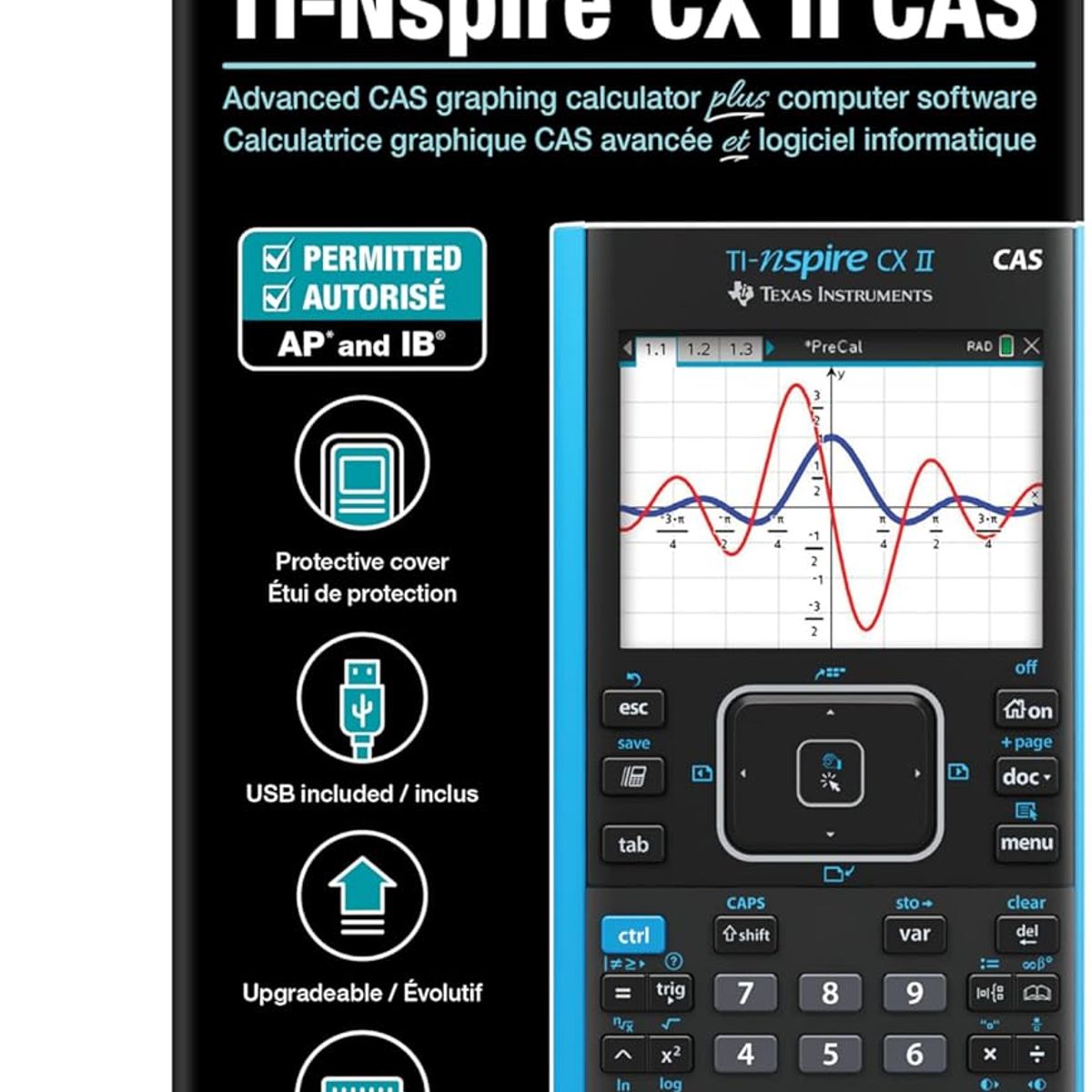 TEXAS INSTRUMENTS - Calculadora  graficadora texas instruments cx cas ii