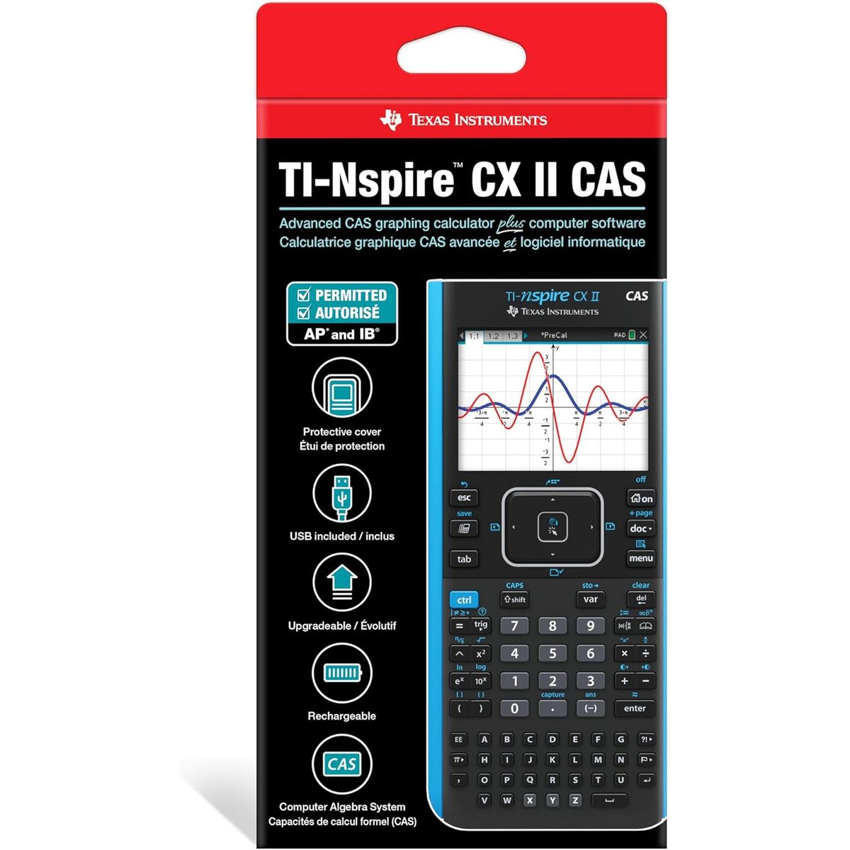TEXAS INSTRUMENTS - Calculadora  graficadora texas instruments cx cas ii