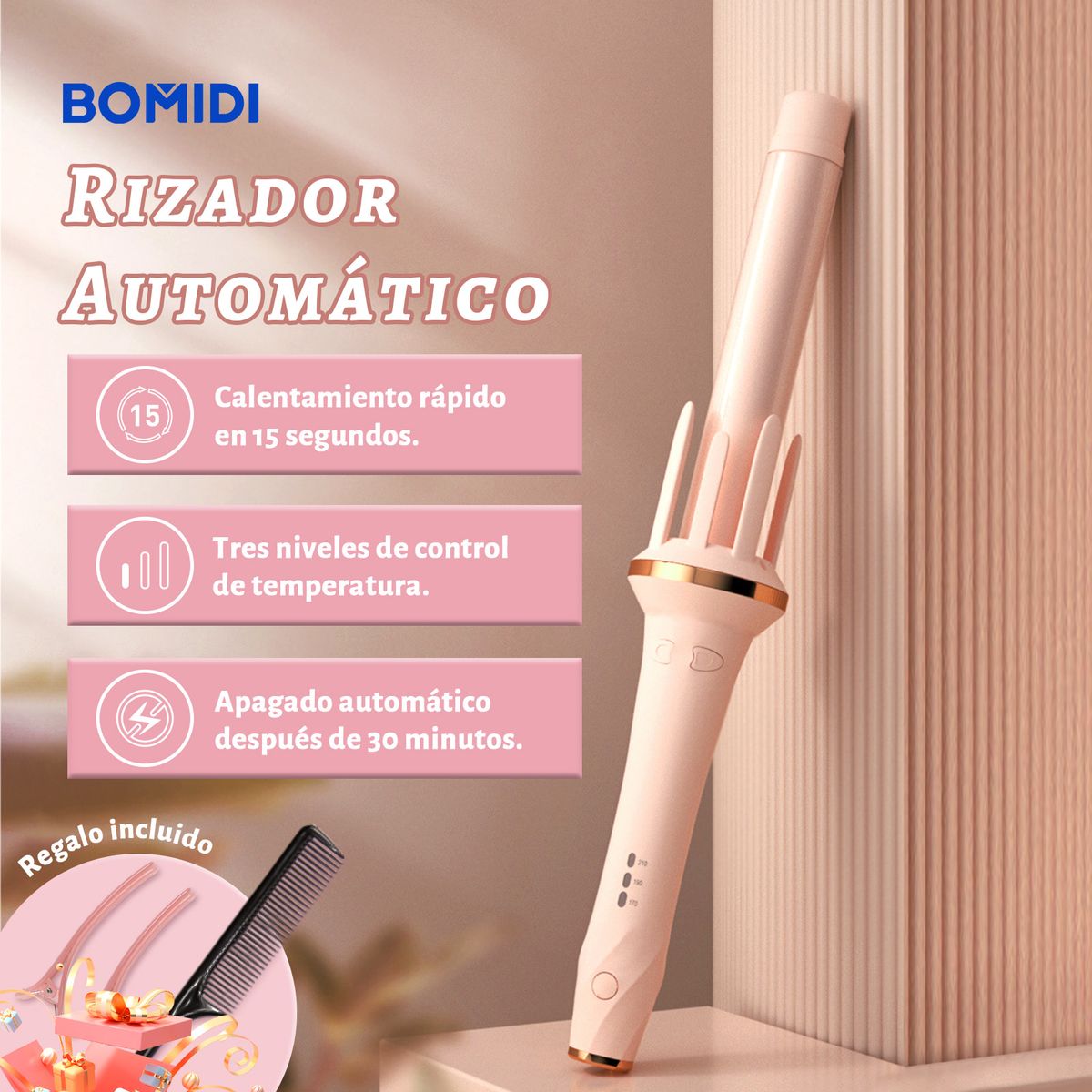 GENERICO - Rizador De Cabello Automático Cerámic Ferro De Cabello 32mm