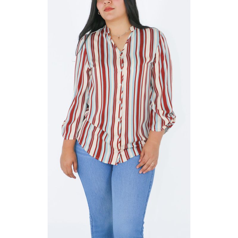 L Y H - Blusa Para Mujer Manga 34 Naranjo Marca L&H Ref 5P412246