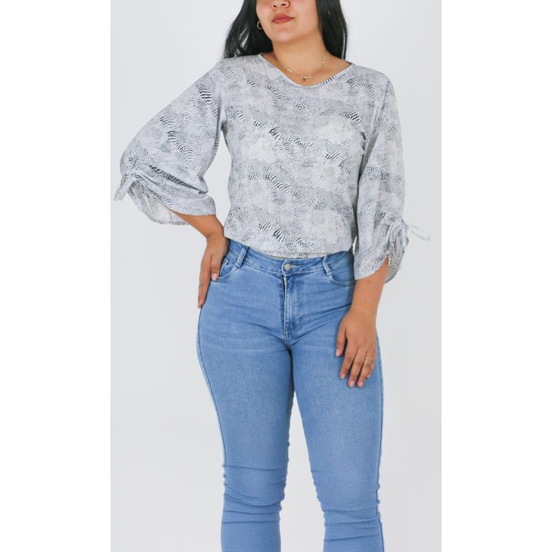 L Y H - Blusa Para Mujer Manga 34 Negro Marca L&H Ref 8E412044