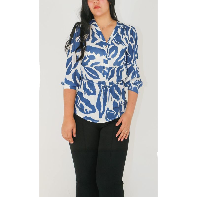 L Y H - Blusa Para Mujer Manga Larga Azul Marca L&H Ref 5P412243