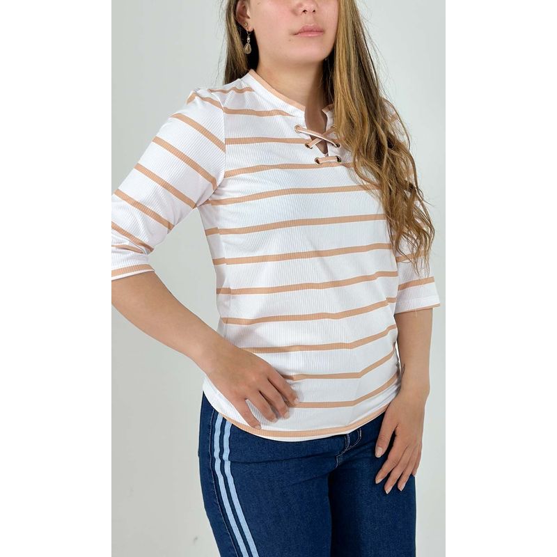 L Y H - Camiseta Para Mujer Manga 34 Naranjo Marca L&H Ref 1F409439
