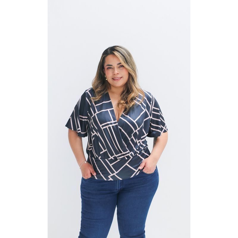 L Y H - Camiseta Para Mujer Manga Corta Azul Marca L&H Ref 1F609177