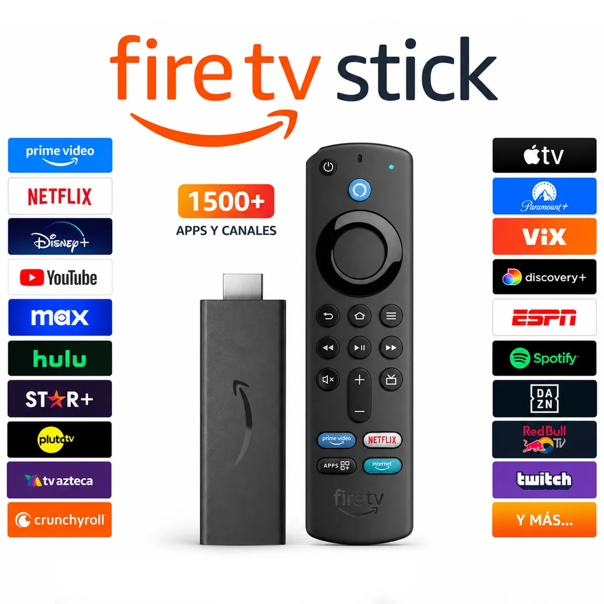 AMAZON - Amazon Fire TV Stick 2ª Generación Alexa Control Voz Portatil