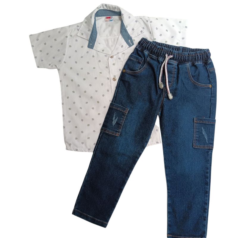 BABY MAS - CONJUNTO ROPA NIÑO CAMISA + JEAN