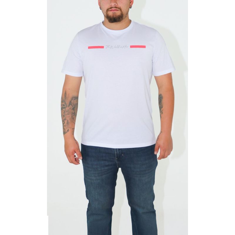 L Y H - T-Shirt Para Hombre Manga Corta Blanco Marca L&H Ref 4K109095