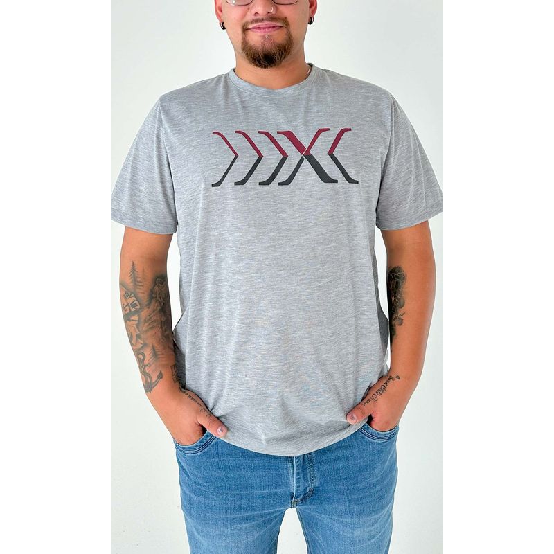 L Y H - T-Shirt Para Hombre Manga Corta Gris Claro Marca L&H Ref 4K109099
