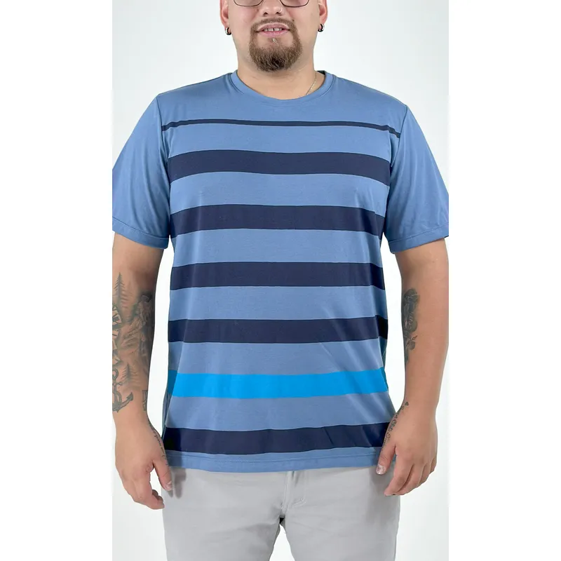 L Y H - T-Shirt Para Hombre Azul Marca L&H Ref 4K109103