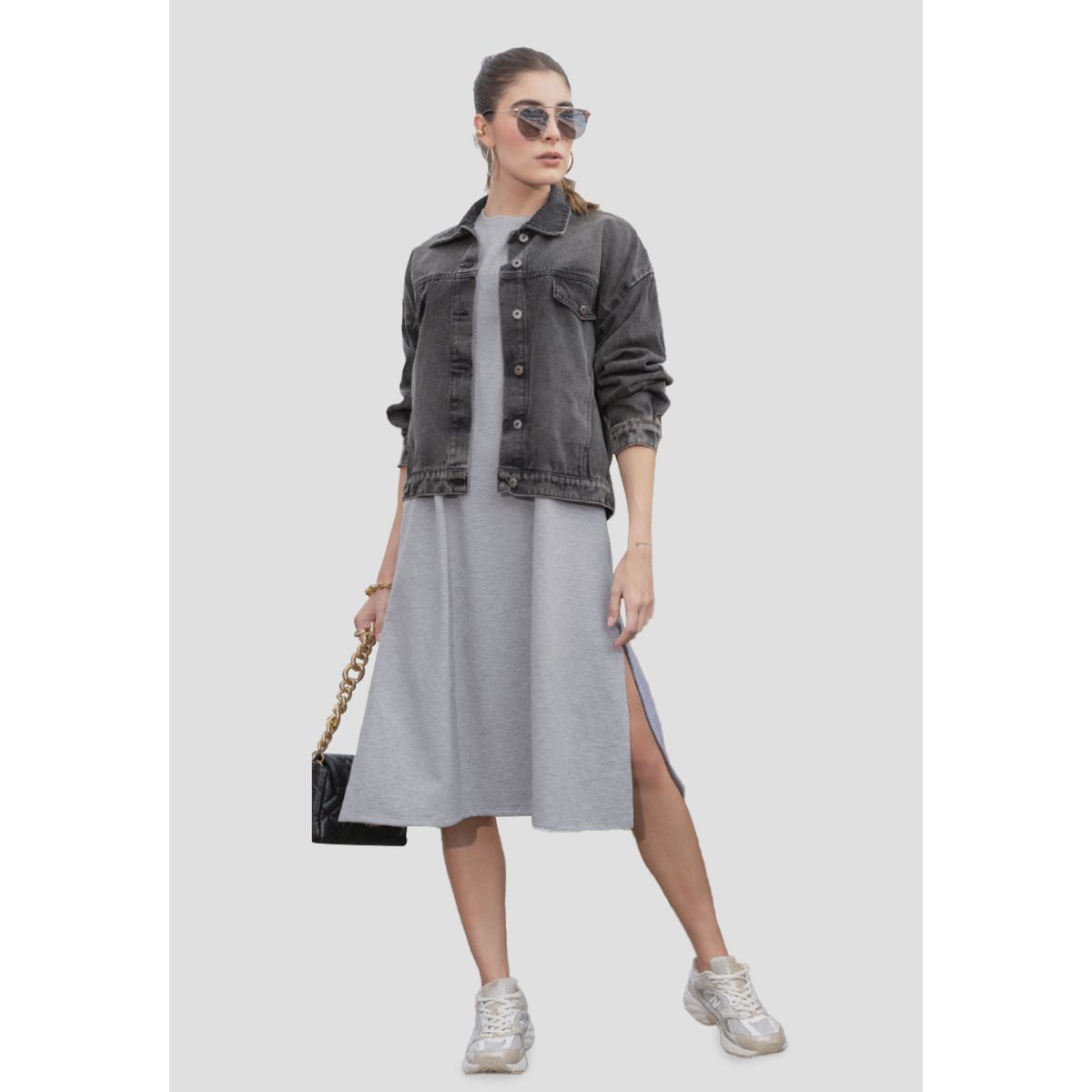 ATYPICAL - Vestido Mujer Gris Jaspe Atypical 112259