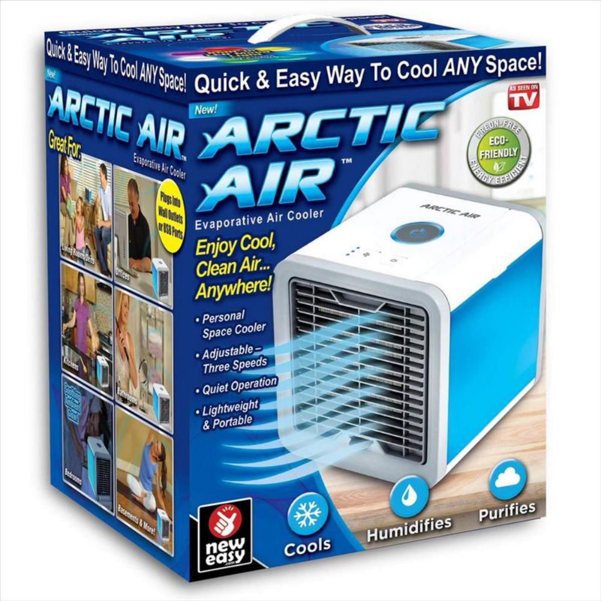 ARTIC AIR - Mini ventilador Original Enfriador Aire Personal Arctic Air Ultra