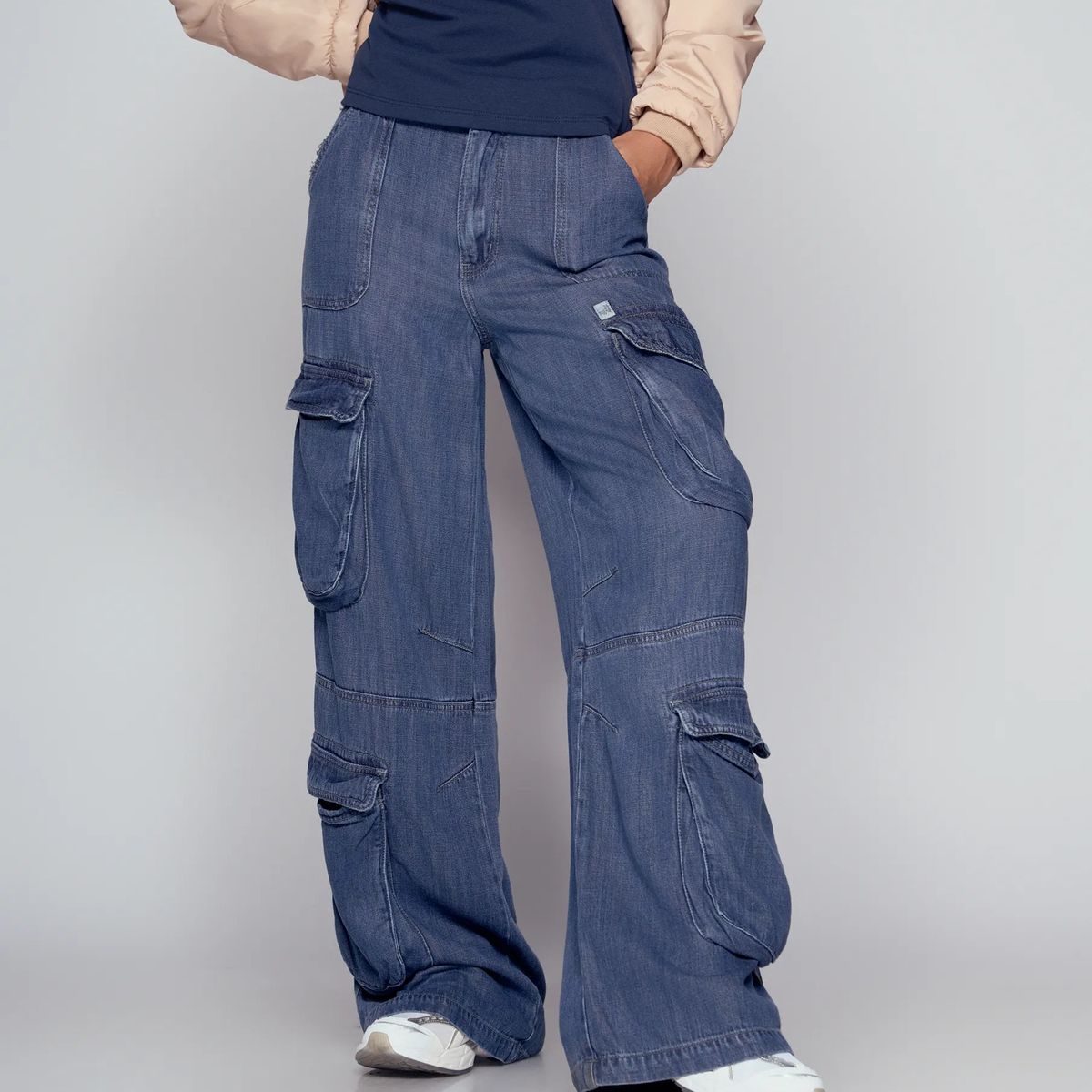 UNSER - Jean Cargo Con Proceso Para Mujer Unser