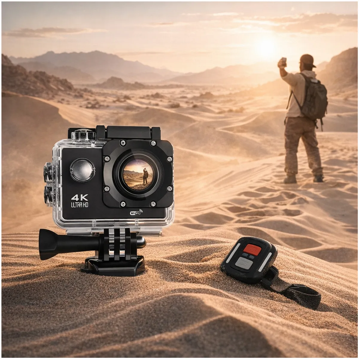ONE PIXEL - Camara Deportiva 4K Ultra HD Wifi Con Control Resistente