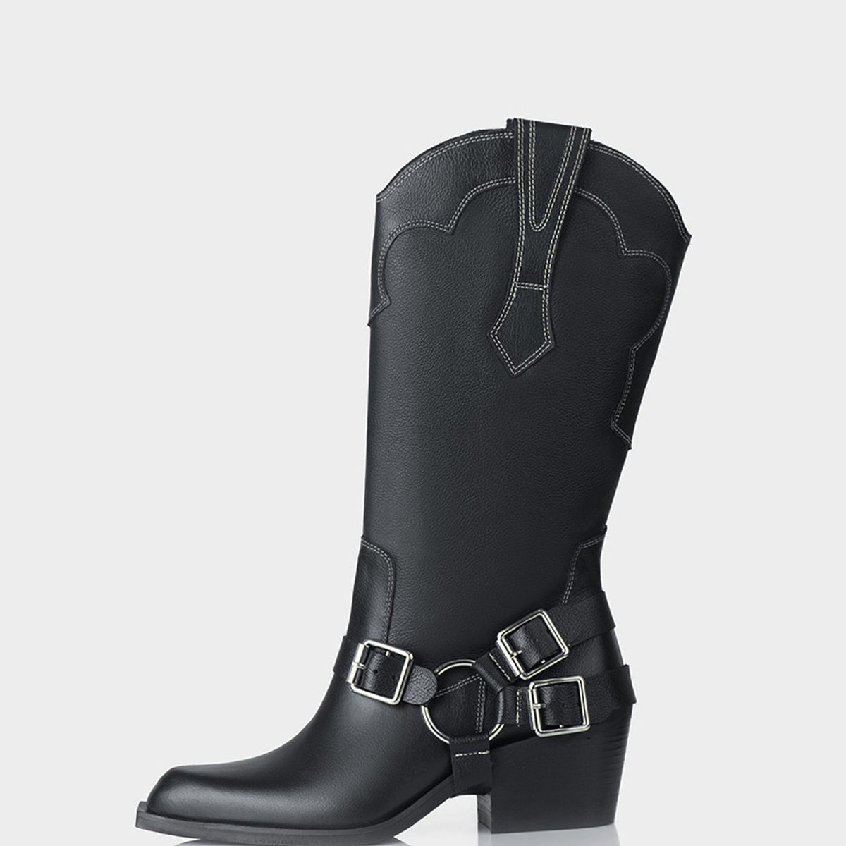 STIVALI - Bota Texana Bowie Negro