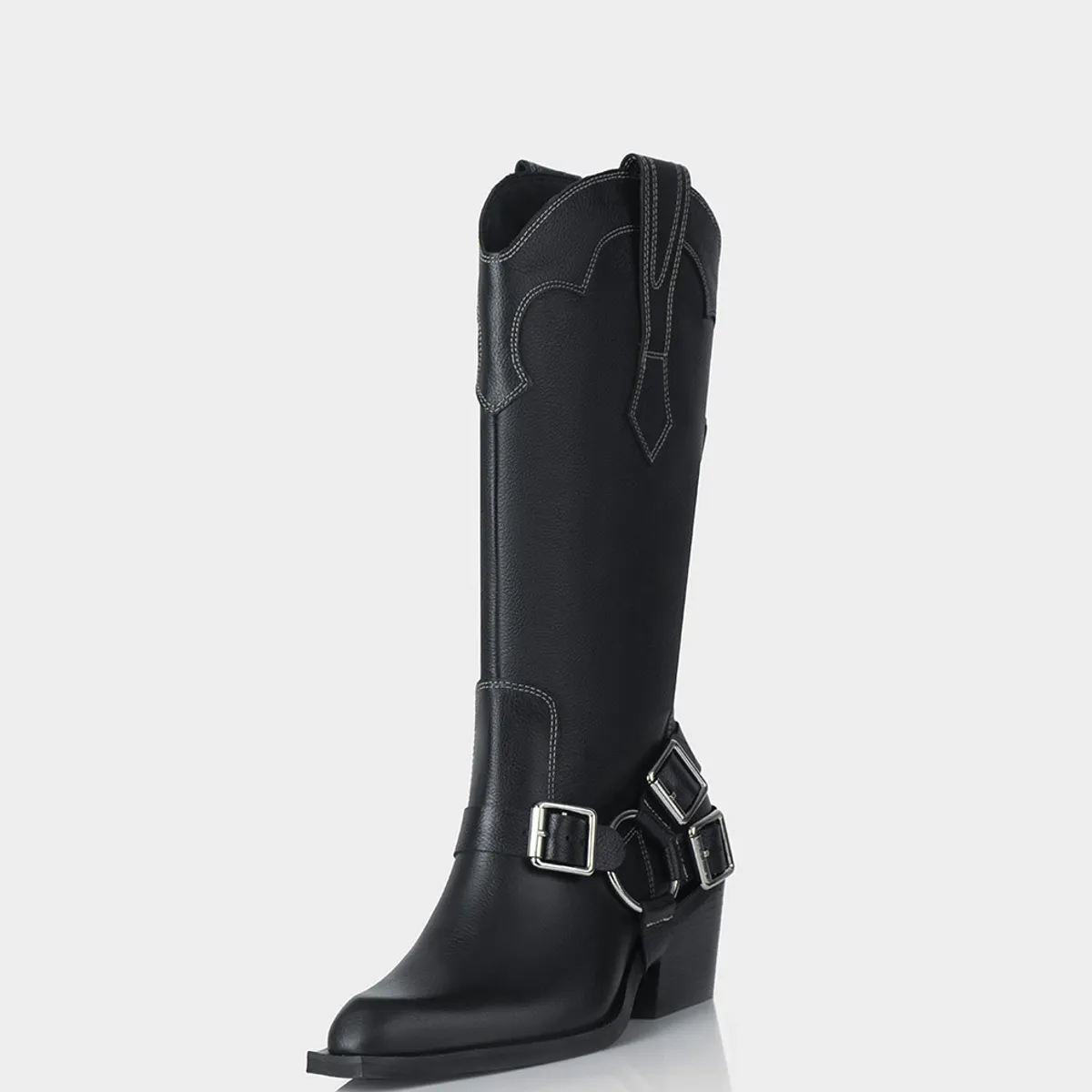 STIVALI - Bota Texana Bowie Negro