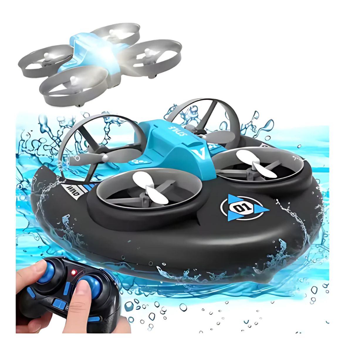 GENERICO - Drone Aéreo Acuático Terrestre 3 En 1 Con Control Remoto H10