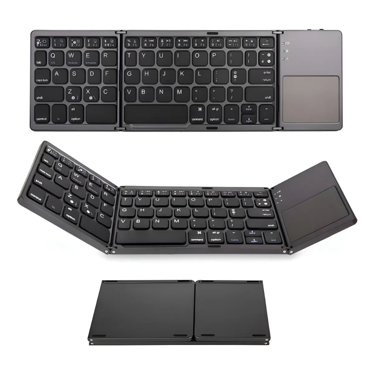 TECNOHOGAR JS - Teclado Inalámbrico Teclado Plegable Portátil Tipo C Touch