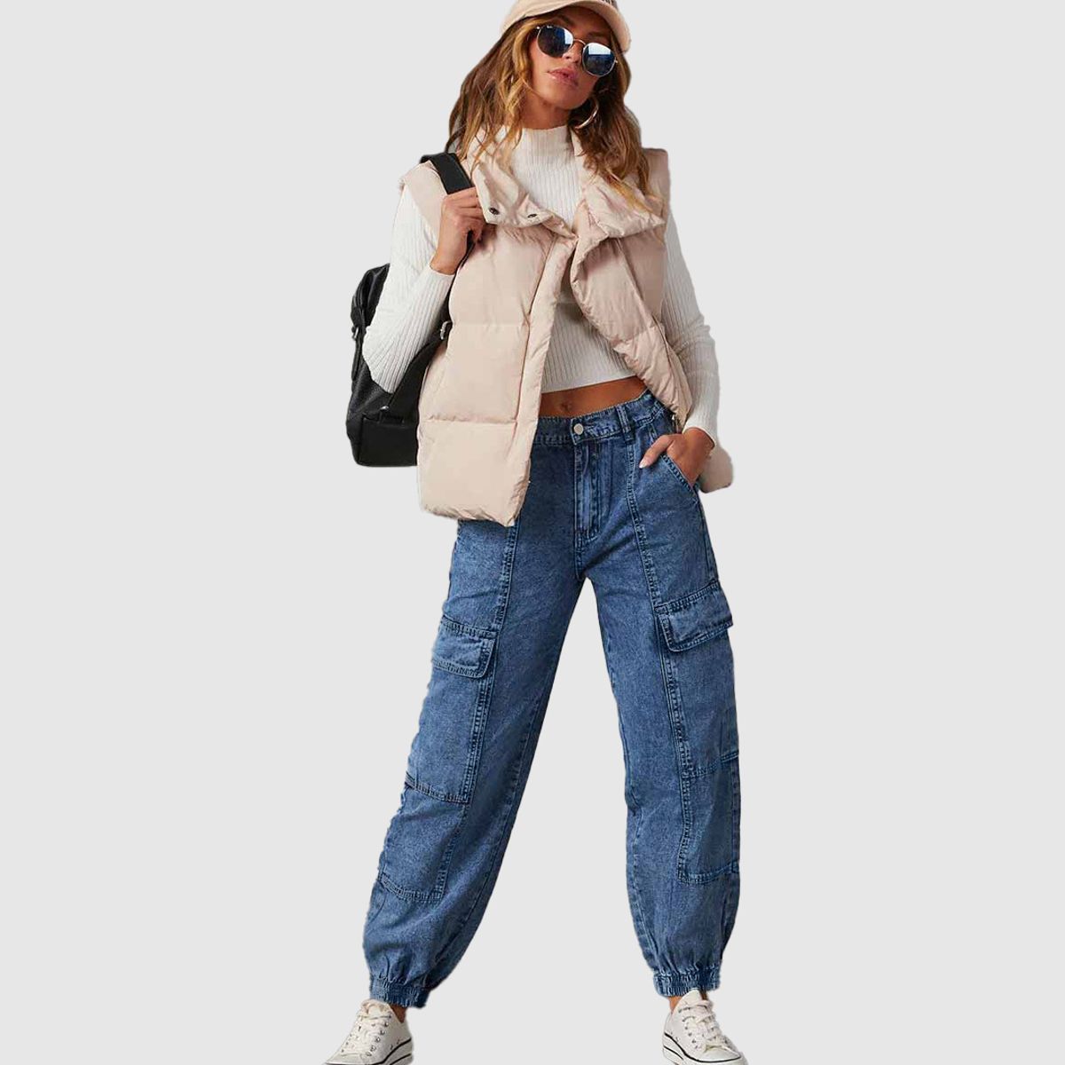 VANN - Cargo Jogger Denim Para Mujer